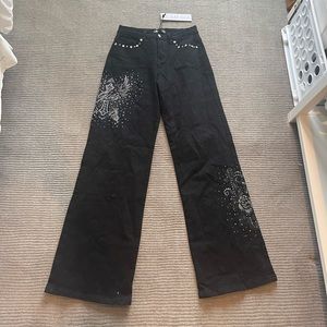 I AM GIA black bejeweled pants/jean